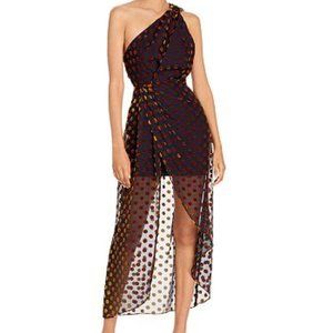 Significant Other Polkadot One Shoulder Dress